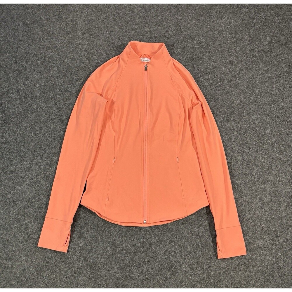 Athleta Women’s Full Zip Salutation Jacket Size XS Coral Pink